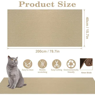 Griffoir protecteur Tapis Protecteur canapé anti-rayures DIY 200x40cm