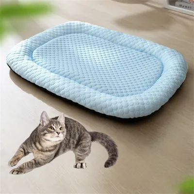 HausPets Tapis rafraîchissant pour chats et chiens en été(Bleu)