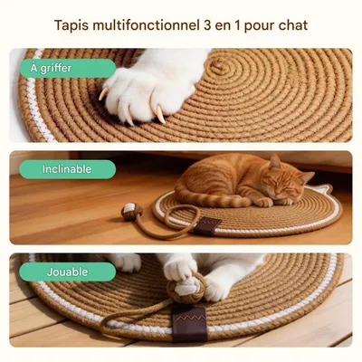 HausPets Cat Scratching Pad with Toy and Sleeping Area
