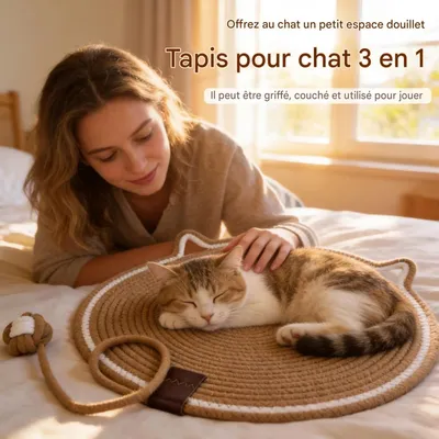 HausPets Cat Scratching Pad with Toy and Sleeping Area