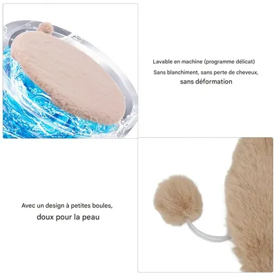 FurryFusion Nid pour chat en faux lapin, rond et chaud FurryFusion Nid pour chat en faux lapin, rond et chaud