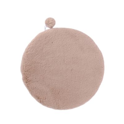 FurryFusion Nid pour chat en faux lapin, rond et chaud