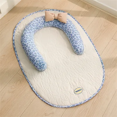 HausPets Lit Rafraîchissant pour Chats, Glissant, avec Oreiller en U