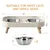 PetTribes Bol Chat Élevé, Lot 2 Inox Anti-Fatigue Moustaches, Blanc PetTribes Bol Chat Élevé, Lot 2 Inox Anti-Fatigue Moustaches, Blanc