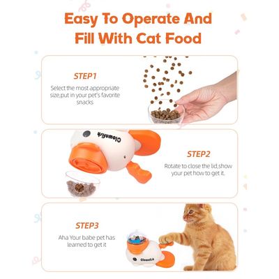 PetTribes Distributeur Friandises Interactif, Mangeoire Lente Chiens/Chats