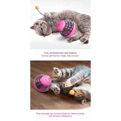 PetTribes Jouet Interactif Chat Balle Distributeur Anti-Fuite PetTribes Jouet Interactif Chat Balle Distributeur Anti-Fuite