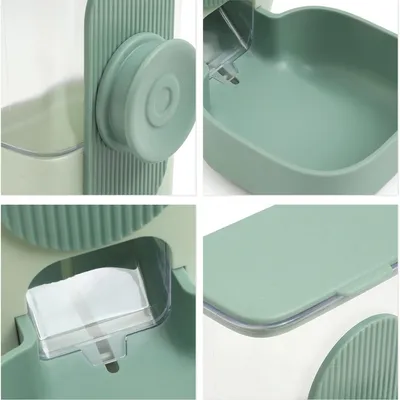 MCBOSON Distributeur suspendu eau nourriture vert menthe petits animaux