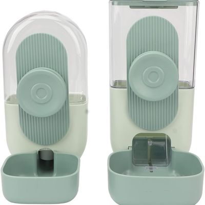 MCBOSON Dispensador colgante agua, comida animales pequeños (verde menta)