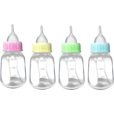 ZooVenture Lot 4 Biberons Lait Chat Bleu Rose Jaune Vert ZooVenture Lot 4 Biberons Lait Chat Bleu Rose Jaune Vert