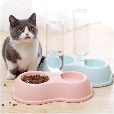 ZooVenture Gamelle Chat Inox - Ergonomique, Antidérapant, Base Surélevée