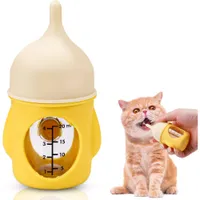ZooVenture Biberon Chiot Chaton Silicone 20ml Jaune