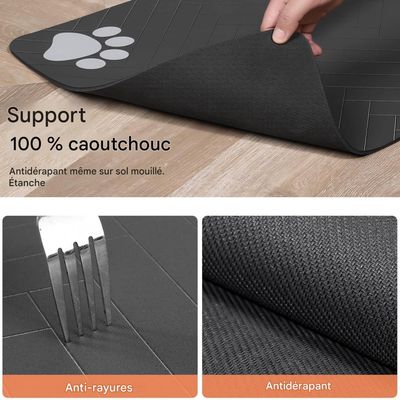 ZooVenture Alfombrilla comederos perros gatos - Absorbente antideslizante