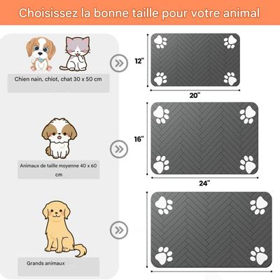 ZooVenture Futternapfmatte für Hunde und Katzen – saugfähig, rutschfest