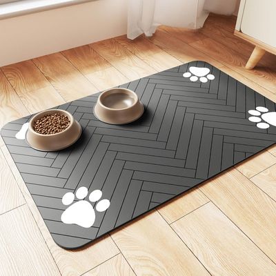 ZooVenture Tapis Gamelle Chien Chat - Absorbant, Antidérapant