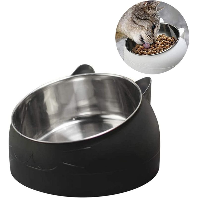 ZooVenture Katzen Napf Edelstahl 15° Ergonomisch