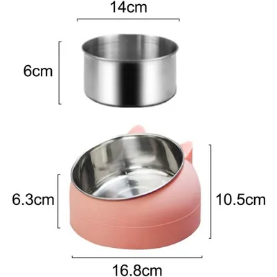 ZooVenture Gamelle Chat Inox 15° Ergonomique ZooVenture Gamelle Chat Inox 15° Ergonomique
