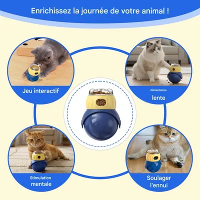 FurryFusion Jouet anti - ennui hibou toupie pour chien et chat FurryFusion Jouet anti - ennui hibou toupie pour chien et chat