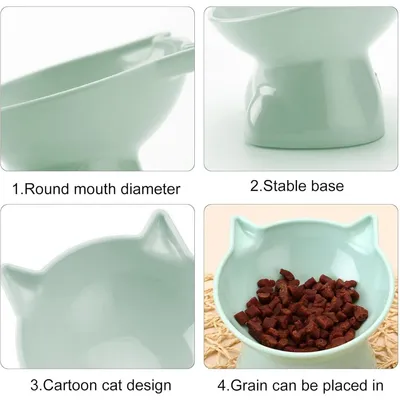 Zoomtopia Gamelle chat surélevée anti-vomissement inclinable 15° Zoomtopia Gamelle chat surélevée anti-vomissement inclinable 15°
