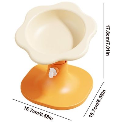 MCBOSON Gamelle haute pour chien avec base surélevée orange