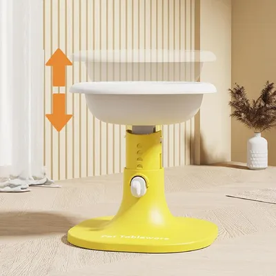 MCBOSON Gamelle haute pour chien avec base surélevée orange