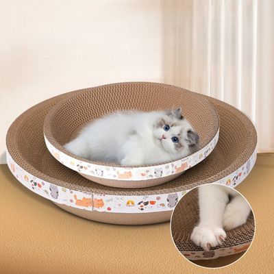 FurryFusion Catteau en carton ondulé en forme de bol
