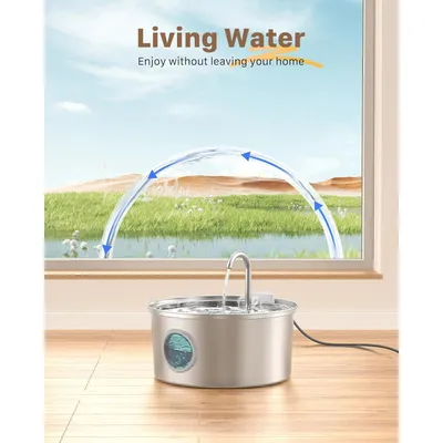 ZooVenture Fontaine Eau Chat Inox 3,2L ZooVenture Fontaine Eau Chat Inox 3,2L