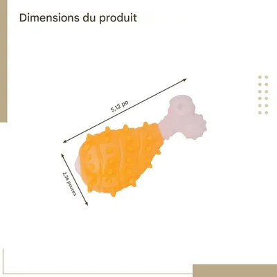 FurryFusion Jouet de mordage en forme de poulet pour chiens FurryFusion Jouet de mordage en forme de poulet pour chiens