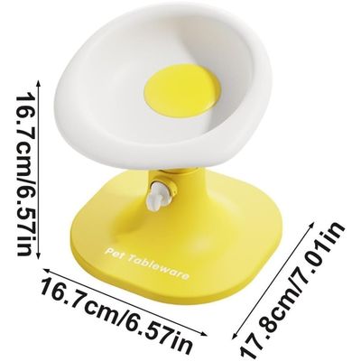 MCBOSON Bol élevé pour chien Allègement de la fatigue cervicale Jaune