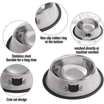 ZooVenture Gamelles Inox Anti-dérapantes 2 Pièces