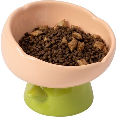 ZooVenture Gamelle Chat Ceramique Elevee Tulipe