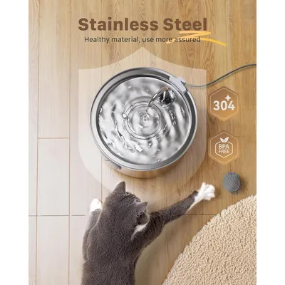 ZooVenture Fontaine Eau Chat Inox 3,2L ZooVenture Fontaine Eau Chat Inox 3,2L