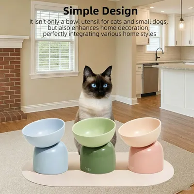 Zoomtopia Gamelle céramique surélevée chat vert 14cm anti-vomi Zoomtopia Gamelle céramique surélevée chat vert 14cm anti-vomi