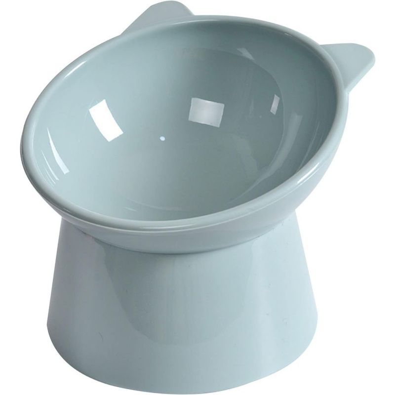 Zoomtopia Gamelle chat inclinable anti-vomissement bleue ABS