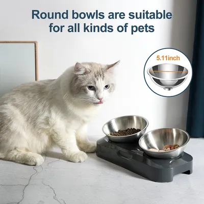 Lot 2 bols acier inoxydable pour chat et chien remplacement Lot 2 bols acier inoxydable pour chat et chien remplacement