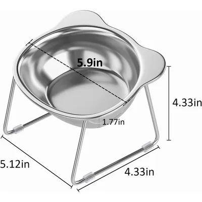 ZooVenture Gamelle Chat Inclinee Acier Inox 2P ZooVenture Gamelle Chat Inclinee Acier Inox 2P