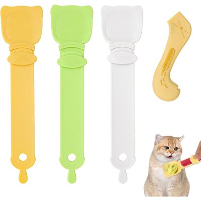Zoomtopia Lot 4 mangeoires bar + cuillère silicone pour chat