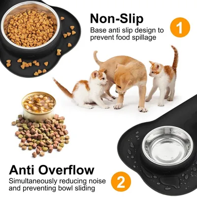 ZooVenture Station Alimentation Inoxydable Silicone ZooVenture Station Alimentation Inoxydable Silicone