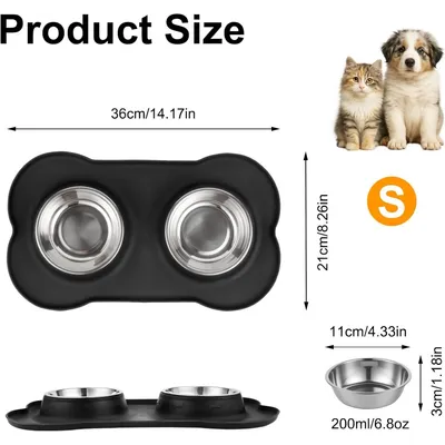 ZooVenture Station Alimentation Inoxydable Silicone ZooVenture Station Alimentation Inoxydable Silicone