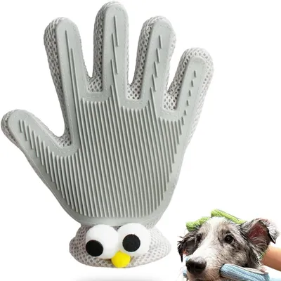 MCBOSON Guante de aseo gris 2 en 1 para baño y masaje MCBOSON Guante de aseo gris 2 en 1 para baño y masaje