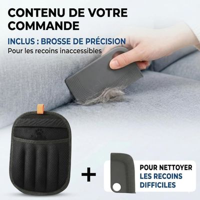 Zoomtopia Gant anti-poils chat chien 5 doigts XL lavable lot 2