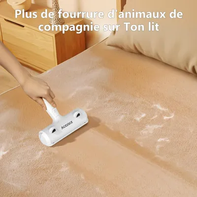 PetTribes Brosse Anti-Poils Animaux - Rouleau Réutilisable Canapé Tapis