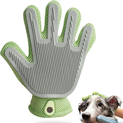 MCBOSON Gant toilettage 2 en 1 vert bain massage