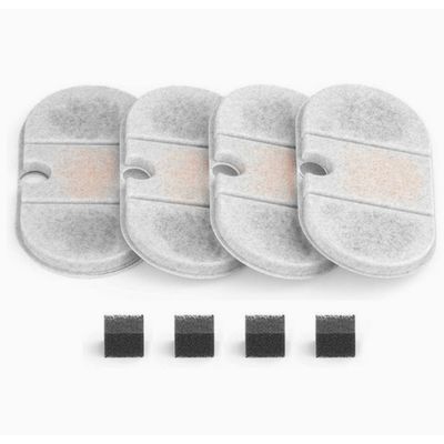 Feriva Lot 4 filtres pour fontaine chat PLWF002 triple filtration