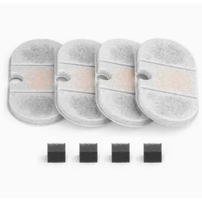 Feriva Lot 4 filtres pour fontaine chat PLWF002 triple filtration Feriva Lot 4 filtres pour fontaine chat PLWF002 triple filtration
