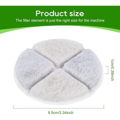 Zoomtopia Lot 8 filtres pour fontaine chat 8,5cm diamètre
