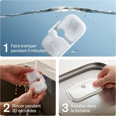 Applicable à PETLIBRO Lot 4 filtres pour fontaine chat PLWF005/115/105 Applicable à PETLIBRO Lot 4 filtres pour fontaine chat PLWF005/115/105