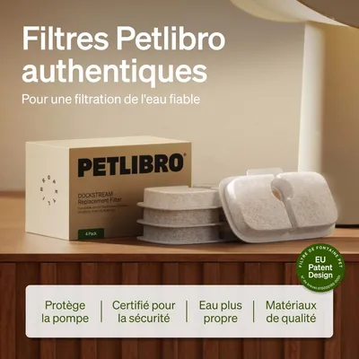Applicable à PETLIBRO Lot 4 filtres pour fontaine chat PLWF005/115/105 Applicable à PETLIBRO Lot 4 filtres pour fontaine chat PLWF005/115/105