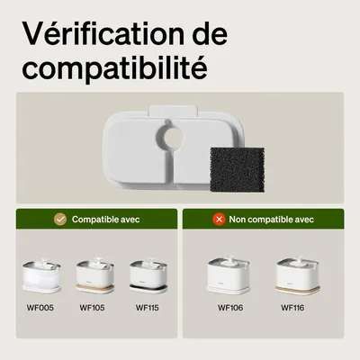 Applicable à PETLIBRO Lot 4 filtres pour fontaine chat PLWF005/115/105 Applicable à PETLIBRO Lot 4 filtres pour fontaine chat PLWF005/115/105
