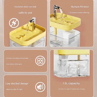 FurryFusion Biberon d'eau circulant automatiquement pour chats FurryFusion Biberon d'eau circulant automatiquement pour chats