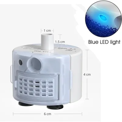 Zoomtopia Pompe fontaine chat SMA-800 ultra silencieuse <25dB Zoomtopia Pompe fontaine chat SMA-800 ultra silencieuse <25dB